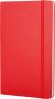 Moleskine notitieboek ft 9 x 14 cm gelijnd harde cover 192 blad rood - Thumbnail 1
