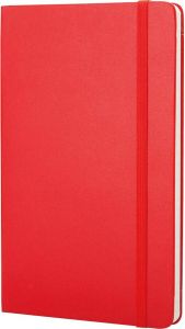 Moleskine notitieboek ft 9 x 14 cm gelijnd harde cover 192 blad rood