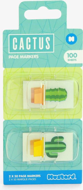 Mustard Desktop Pagina Markers 100 Stuks Cactus Papier Multicolor