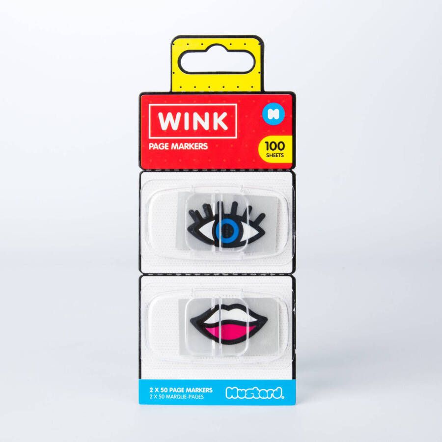 Mustard Desktop Pagina Markers 100 Stuks Knipoog Kunststof Multicolor