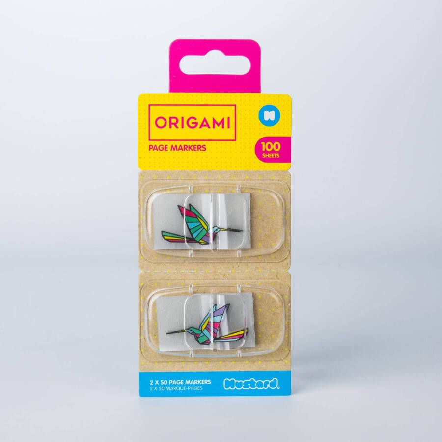 Mustard Desktop Pagina Markers 100 Stuks Origami Kunststof Multicolor