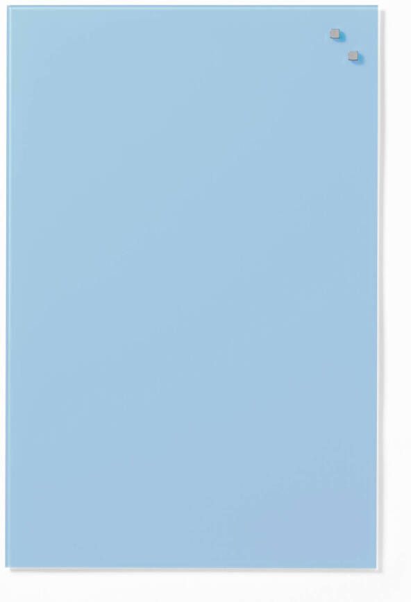 Naga Magnetisch Glasbord Licht Blauw 40 x 60 cm Geschikt voor whiteboard markers
