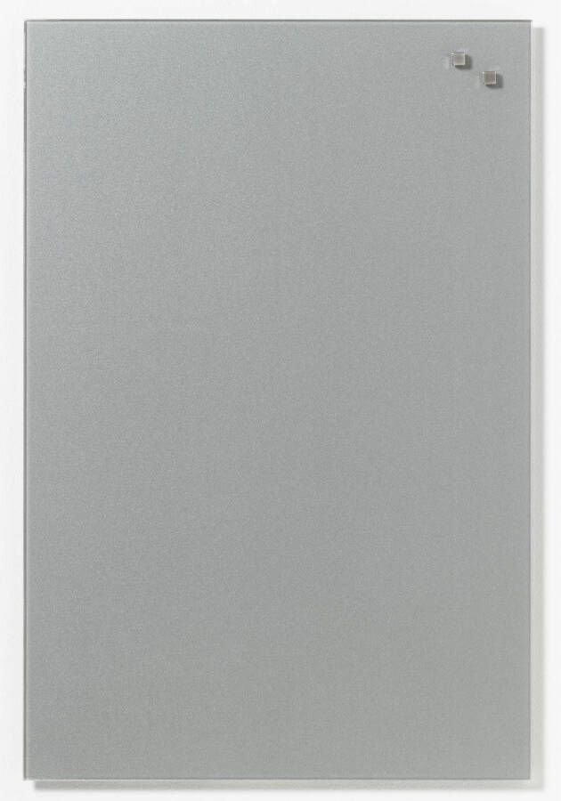 Naga Magnetisch Glasbord Zilver 40 x 60 cm Geschikt voor whiteboard markers
