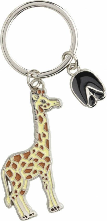 Nature Planet Metalen sleutelhanger giraffe 5 cm Sleutelhangers
