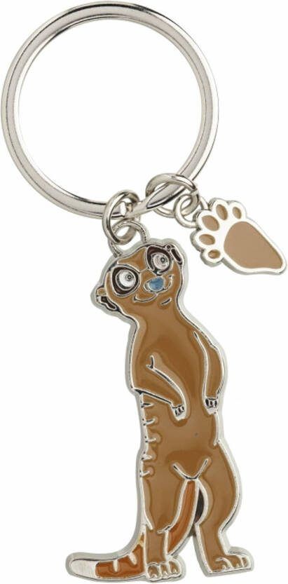 Nature Planet Dieren Sleutelhanger stokstaartje metaal 5 cm Dieren cadeau Sleutelhangers