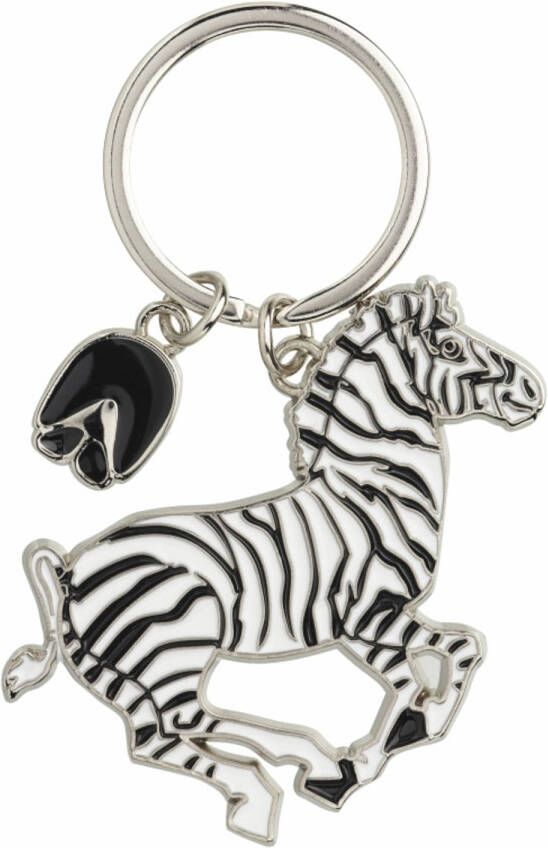 Nature Planet Metalen zebra sleutelhanger 5 cm Sleutelhangers