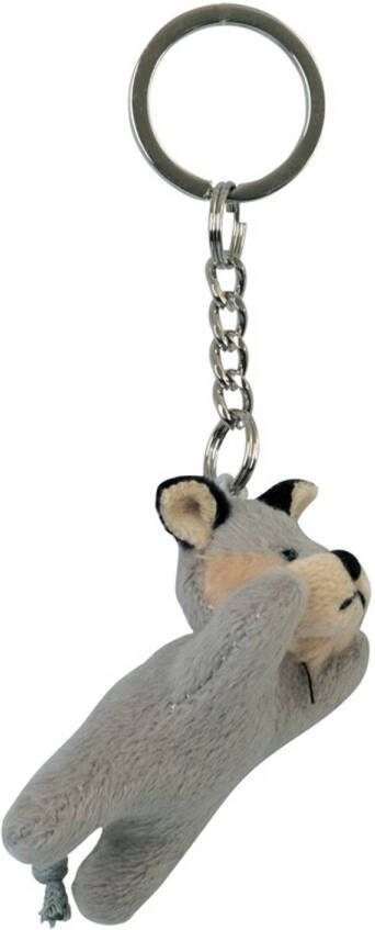 Nature Planet Pluche sleutelhanger wolf knuffel 6 cm Knuffel sleutelhangers