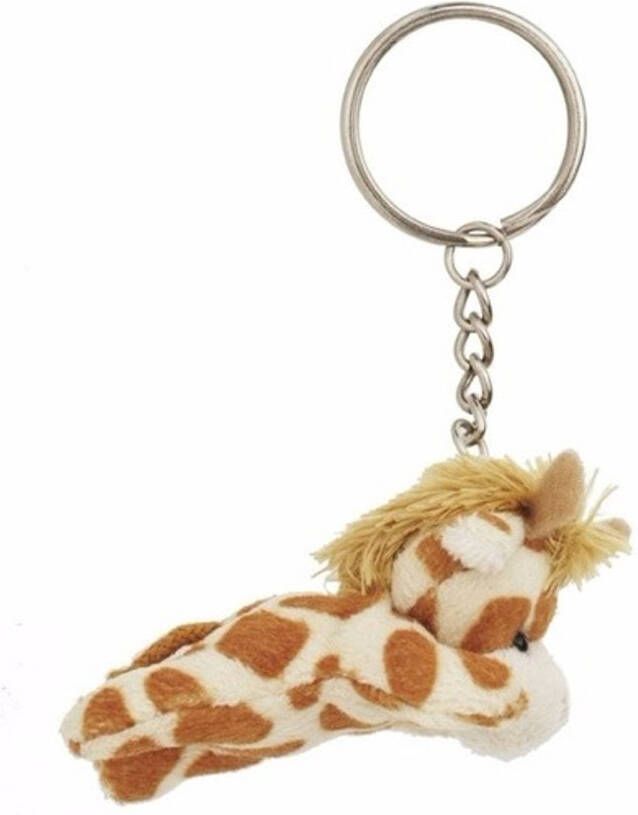 Nature Planet Pluche sleutelhangers giraffe knuffel 6 cm Knuffel sleutelhangers