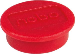 Nobo magneten voor whiteboard diameter van 13 mm pak van 10 stuks rood