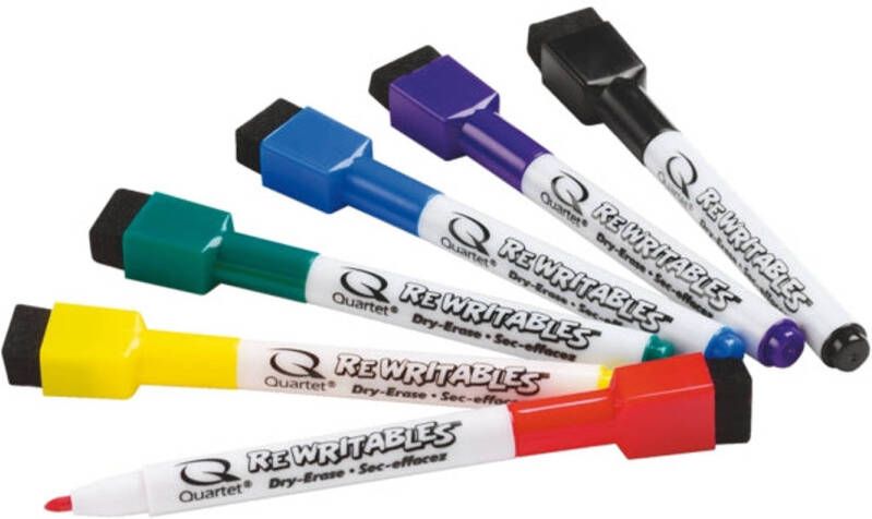 Nobo Mini whiteboardmarker pak van 6 stuks geassorteerde kleuren