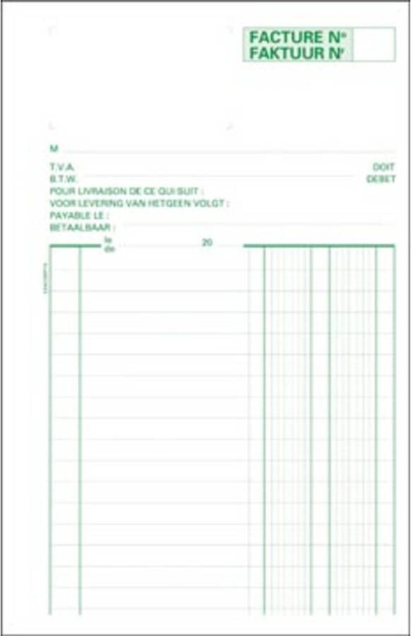 OfficeTown Exacompta factuurboek ft 21 x 13 5 cm tweetalig dupli (50 x 2 vel)