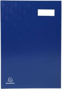 OfficeTown Exacompta handtekenmap voor ft 24 x 35 cm uit karton overdekt met pvc 20 indelingen blauw