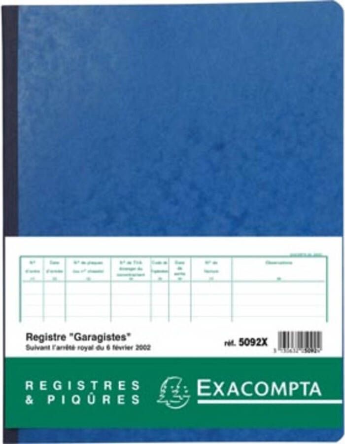 OfficeTown Exacompta register garagist en pomphouder Franstalig