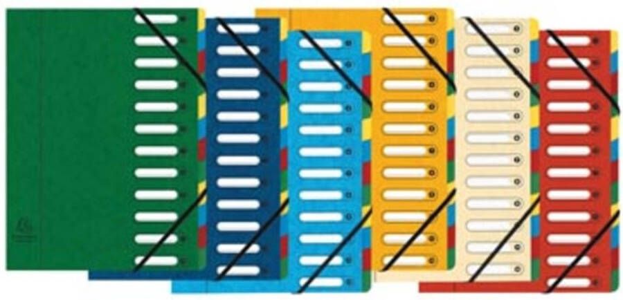 OfficeTown Exacompta voorordner Harmonika 12 vakken geassorteerde kleuren