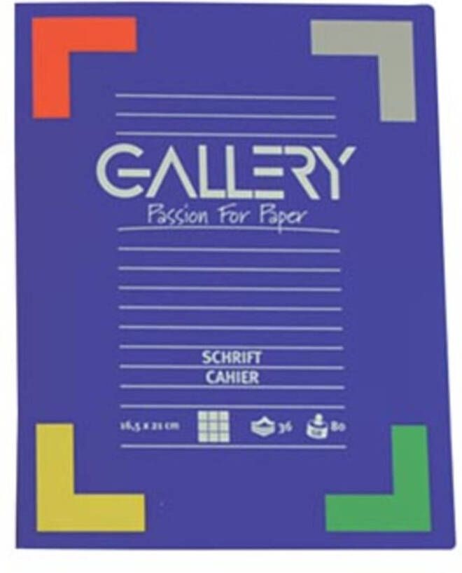 OfficeTown Gallery schrift ft 16 5 x 21 cm gelijnd 72 bladzijden
