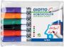 OfficeTown Giotto Robercolor whiteboardmarker medium ronde punt etui met 6 stuks in geassorteerde kleuren - Thumbnail 1
