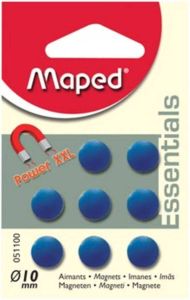 Maped Office Maped magneten op blister diameter 10 mm 8 stuks 1 kleur per blister (groen blauw of fuchsia)