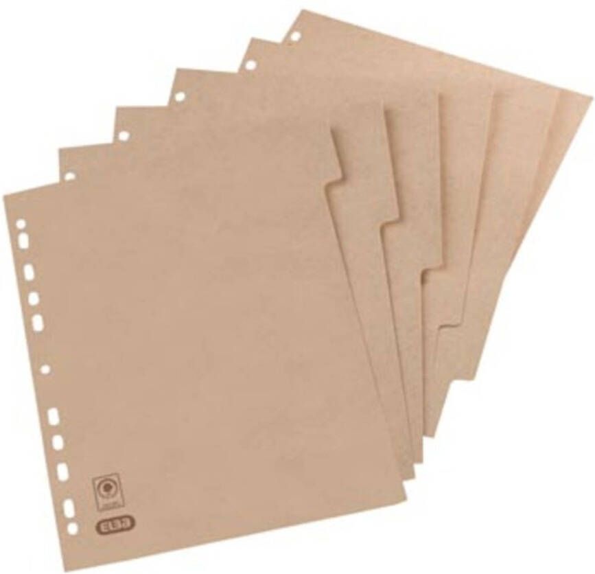 Oxford Touareg tabbladen uit karton ft A4 onbedrukt 11-gaatsperforatie 5 tabs