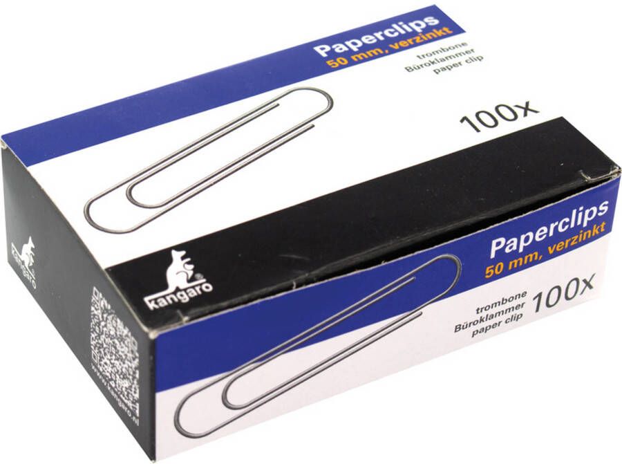OfficeTown paperclips Kangaro 50mm rond 100 stuks in doos