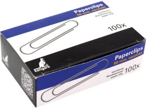 OfficeTown paperclips Kangaro 50mm rond 100 stuks in doos
