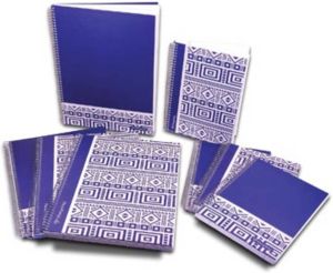 SupertargetShop Pergamy Ethnic notitieboek ft A5 geruit 5 mm blauw