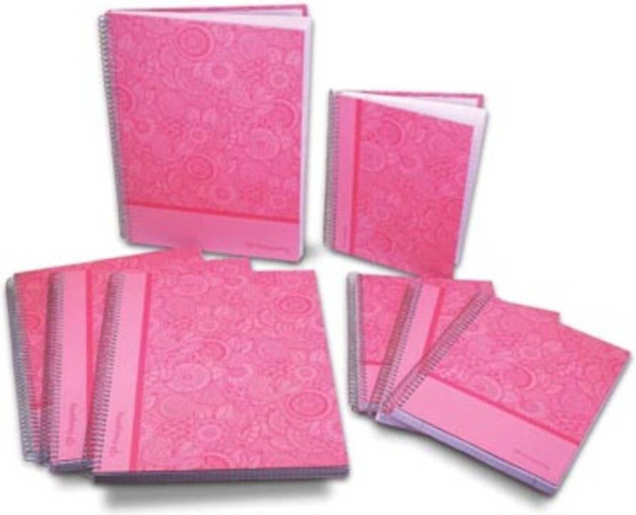 OfficeTown Pergamy Mandala notitieboek ft A5 geruit 5 mm roze