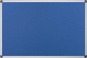 OfficeTown Pergamy textielbord met aluminium frame ft 60 x 90 cm blauw