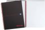 Oxford BLACK N&apos; RED spiraalblok karton 140 bladzijden ft A4 gelijnd - Thumbnail 1