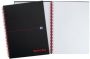 Oxford BLACK N&apos; RED spiraalblok karton 140 bladzijden ft A5 gelijnd - Thumbnail 1