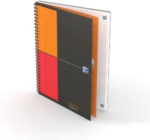Oxford International Notebook Connect Stevige Kartonnen Kaft Grijs 160 Bladzijden Ft B5 Geruit 5 Mm