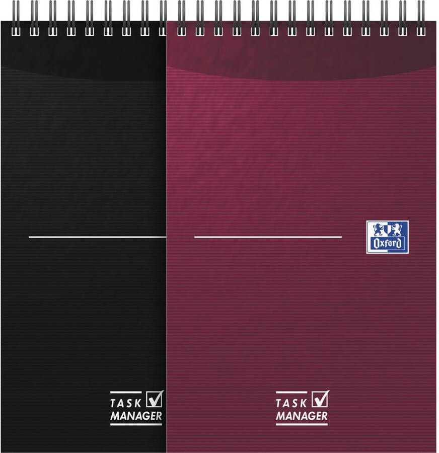 Oxford Office Essentials taskmanager 140 bladzijden ft 12 5 x 20 cm geassorteerde kleuren 5 stuks