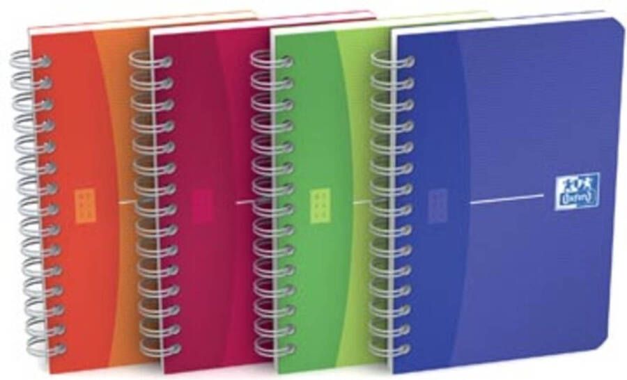 Oxford Office My Colours notitieboekje 180 bladzijden ft 9 x 14 cm geruit 5 mm geassorteerde kleuren