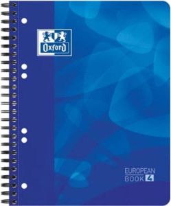Oxford School Projectbook spiraalschrift ft A5+ 6-gaats perforatie gelijnd blauw