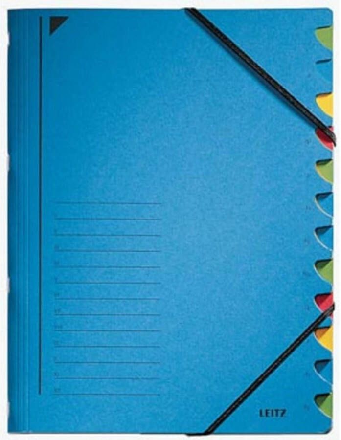 OfficeTown Leitz bureau sorteermap karton ft A4 12 tabs blauw