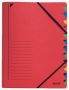Paagman Leitz bureau sorteermap karton ft A4 12 tabs rood - Thumbnail 1