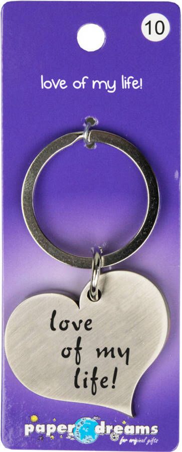 Paper Dreams sleutelhanger Love Of My Life 10 x 4 cm ijzer zilver