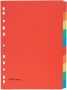 Pergamy tabbladen ft A4 11-gaatsperforatie karton geassorteerde kleuren 10 tabs 25 stuks - Thumbnail 1