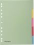 Pergamy tabbladen ft A4 11-gaatsperforatie karton geassorteerde pastelkleuren 5 tabs 50 stuks - Thumbnail 1