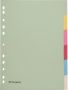 Pergamy tabbladen ft A4 11-gaatsperforatie karton geassorteerde pastelkleuren 6 tabs 25 stuks - Thumbnail 1