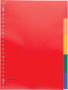 Pergamy tabbladen ft A4 23-gaatsperforatie PP 5 tabs in geassorteerde kleuren - Thumbnail 1