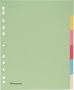 Pergamy tabbladen ft A4 maxi 11-gaatsperforatie karton geassorteerde pastelkleuren 6 tabs 50 stuks - Thumbnail 1