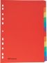 Pergamy tabbladen ft A4 uit karton 12 tabs 11-gaatsperforatie in geassorteerde kleuren 25 stuks - Thumbnail 1