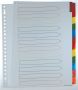 Pergamy tabbladen met indexblad ft A4 11-gaatsperforatie geassorteerde kleuren 12 tabs 25 stuks - Thumbnail 1