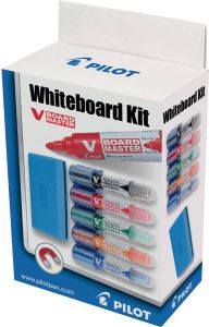 Pilot whiteboardmarker V-Board Master M medium 2 3 mm etui met 5 stuks in geassorteerde kleuren