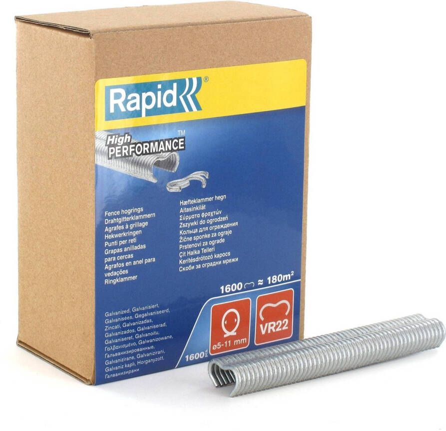 Rapid 1600 gegalvaniseerde VR22-nietjes