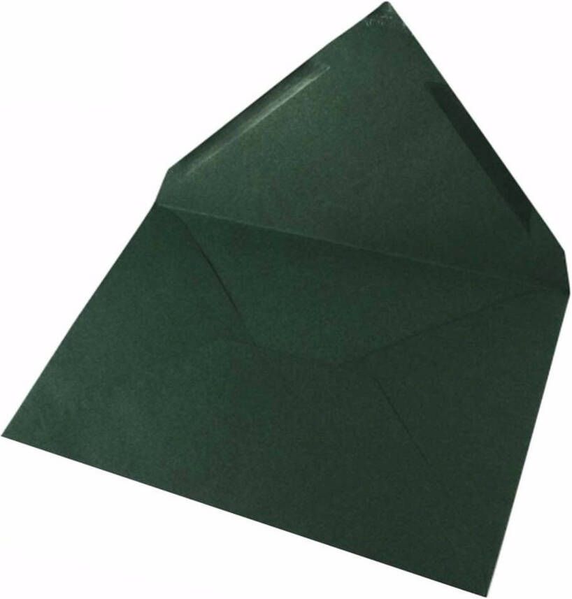 Rayher Hobby 10x onbedrukte kerst enveloppen groen Enveloppen