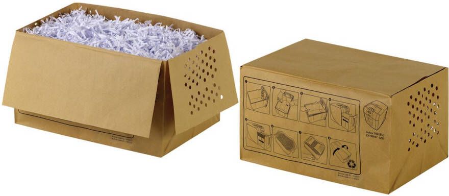 Rexel recycleerbare opvangzakken voor papiervernietiger 26 l voor Auto+100X pak van 20 zakken 5 stuks