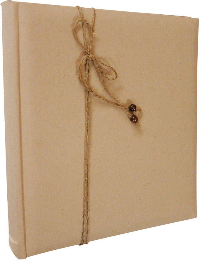 Santex gastenboek receptieboek Linnen Bruiloft naturel beige 24 x 25 cm Gastenboeken