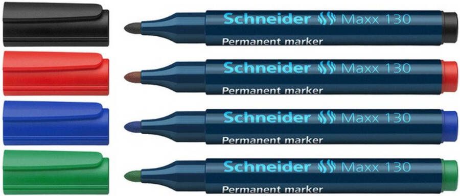 Schneider marker Maxx 130 permanent ronde punt etui Ã¡ 4 stuks
