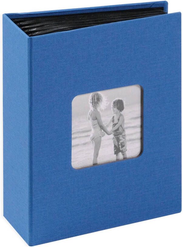 SecaDesign Fotoalbum insteek Vita 100 foto&apos;s 10x15 cm Kobalt blauw Linnenstructuur